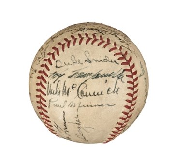 1940s MLB Players and Executives Multi-Signed Baseball with 19 Signatures including Campanella, Frisch and Durocher   